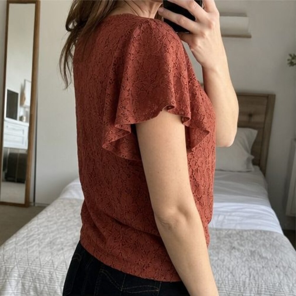 Rust Smocked Top - Picture 3 of 6